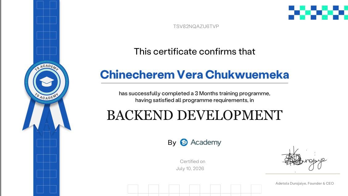 TS Academy — Backend Development